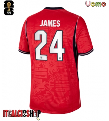 Inghilterra Reece James #24 Seconda Maglia Mondiali 2026 Manica Corta